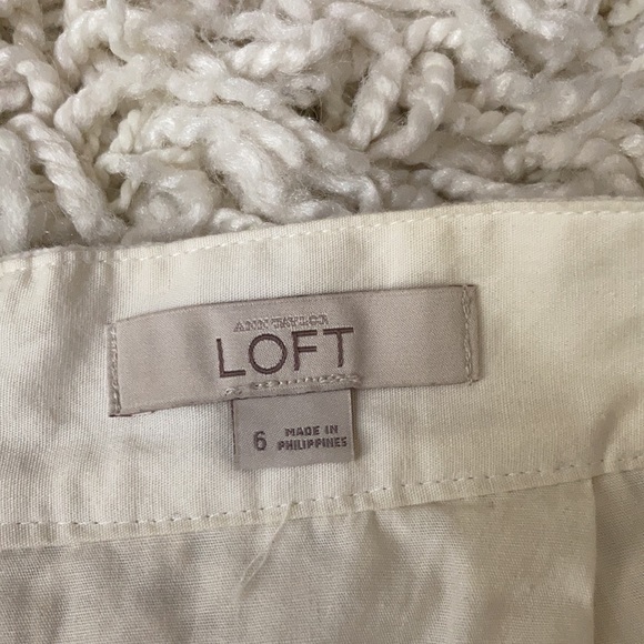 LOFT Women Skirt Lace Cream Color Size 6 - Picture 8 of 11